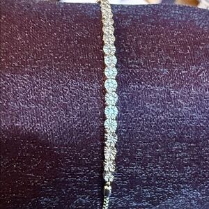 Classic Sterling Silver Diamond Bracelet Elegant Women's Bracelet.